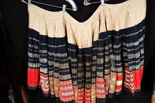 Very Rare Antique Chinese Early 20th C Cotton Hand Made Ethnic Skirt 34" Waist