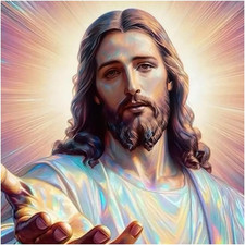 Jesus Christ Bless Diamond Art Kits for Adults, 5D Diamond Painting Kits for Beg