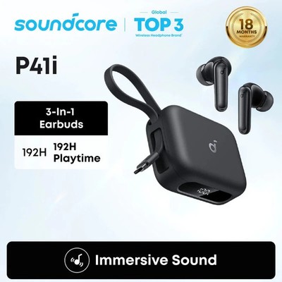 Soundcore by Anker P41i Adaptive 3-in-1 NC Earbuds with Portable Battery