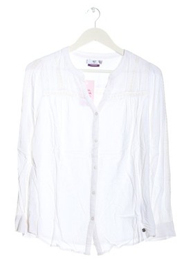 AJC Hemd-Bluse Damen Bluse Gr. DE 36 weiß Casual-Look