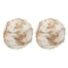 35yds Faux Fur Yarn, 2 Skeins 50g 0.6"OD Fuzzy Yarn, Chestnut Shell Color