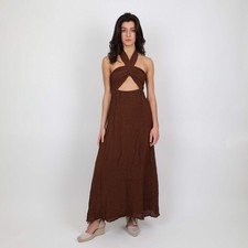 Faithfull The Brand Brown Dress, UK Size 8