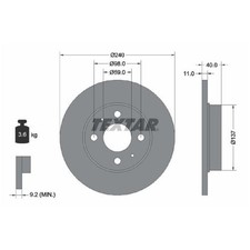 2x Bremsscheibe hinten für Abarth 500-595-695 500C-595C-695C | 26208741