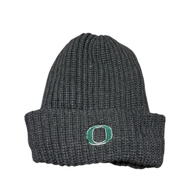 Oregon Ducks Knit Beanie Hat Gray Thick 