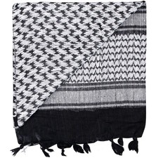 Fox Outdoor Products Tactical Shemagh, Black/White 43" x 41",