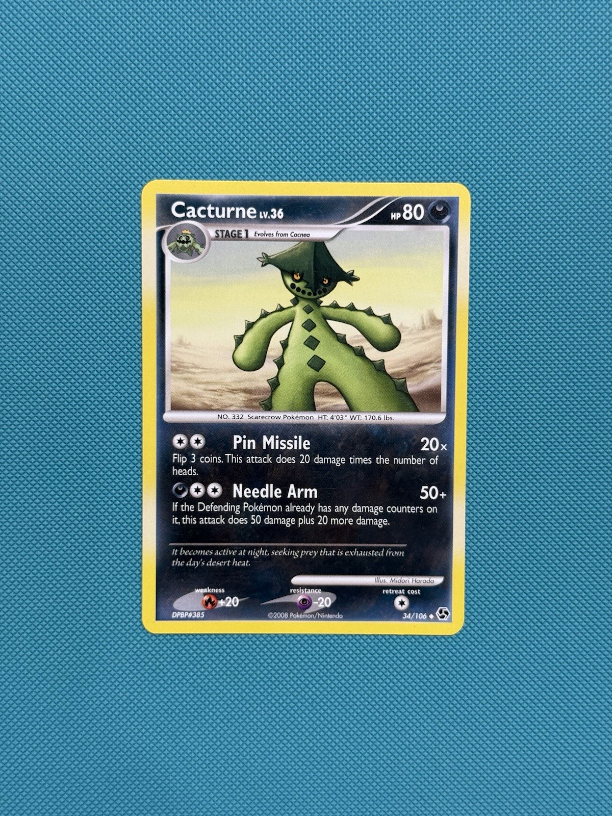 Cacturne 34/106 Great Encounters Regular MID ERA POKEMON (MP)