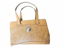 Vtg Versace Early 2000s Brown Croc Medium Leather Bag In Excellent Condition