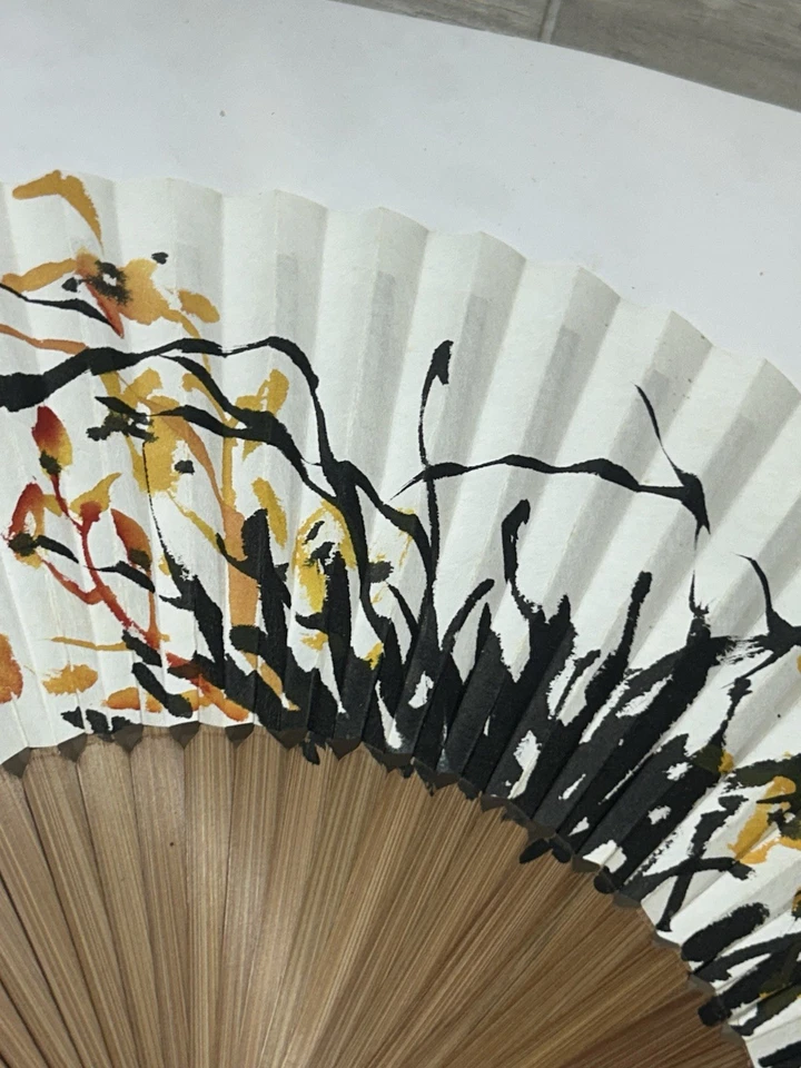 Abanico de mano plegable artesanías tradicionales coreanas de Japón diseño de boda vintage plegable Foto 4 de 4