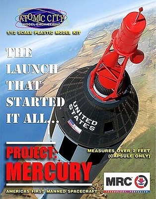 MRC Project Mercury Capsule - Space Program Plastic Model - 1/12 Scale - #62001