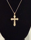 New 10k Solid Gold Cross Pendant - NO CHAIN — photo 2