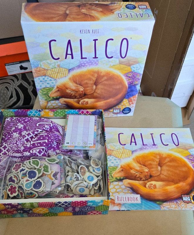 Calico Board Game. Flatout AEG. Complete Set. Used Once.