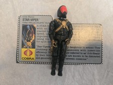 1988 Gi Joe Cobra Star Viper Figure With File Card Vtg 80s Hasbro