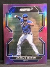 2022 Panini Prizm Marcus Semien #13 Purple Prizm Refractor Rangers