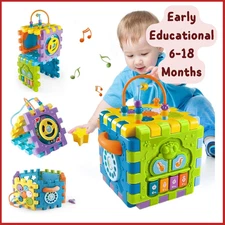 Activity Cube Baby Toys 6 to 18 Months, Early Educational Light Up