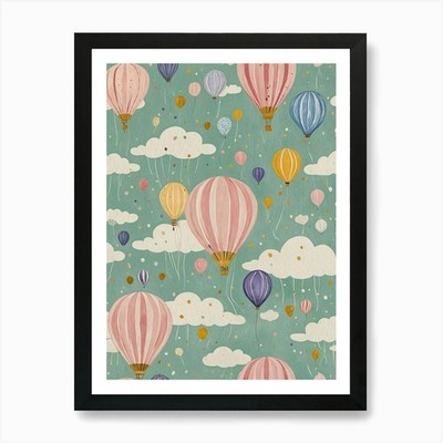 Ballons Galore Kunstdruck gerahmt Wandbild Poster Leinwanddruck Bild