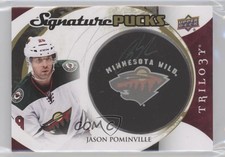 2015 Upper Deck Trilogy Signature Pucks Primary Logos Jason Pominville Auto 0i5j