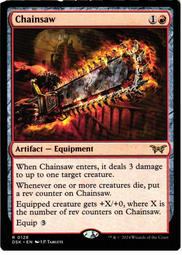 Chainsaw 128 R Duskmourn: House of Horror NM MTG