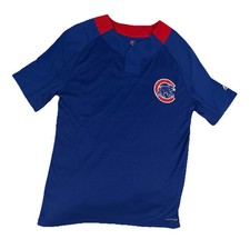 Vintage Chicago Cubs Majestic Cool Base Light MLB Baseball Pullover Sz M Jersey