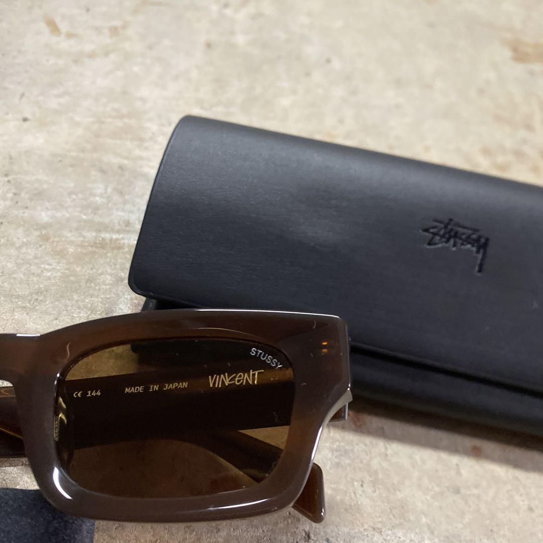 STUSSY VINCENT SUNGLASSES BROWN M-8DE4 | eBay