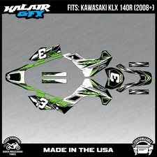 Kalair GFX Graphics Kit for KLX140 2008-2018 and KLX140R 2019+ Guard-GREEN-SHIFT