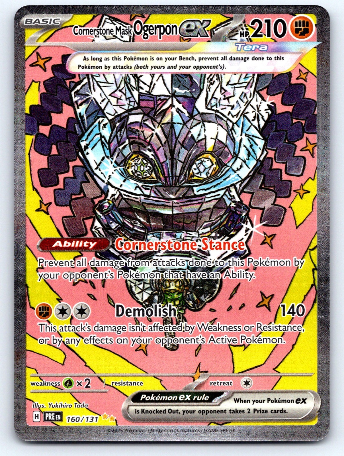 Cornerstone Mask Ogerpon ex SV: Prismatic Evolutions 160/131 NM