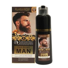 Dark Brown beard for Men Instant Beard Shampoo Dye Color. Barba Y Bigote