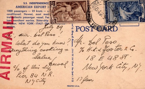 S.S. Independence American Export Lines Ship Postcard - Picture 2 of 2