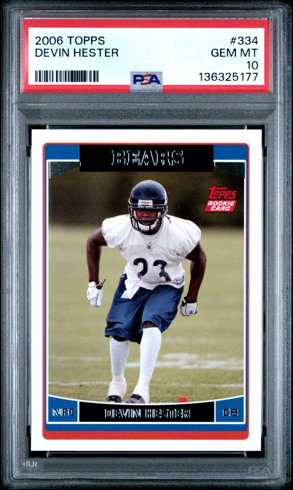 2006 Topps Devin Hester Rookie #334 PSA 10