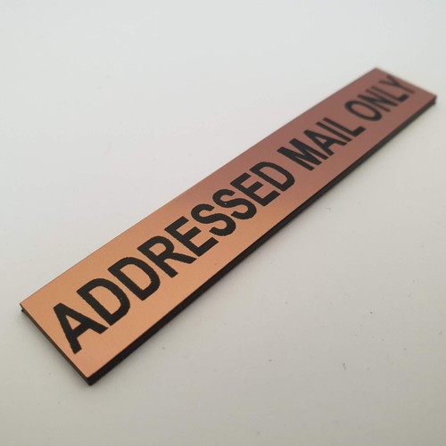 Addressed Mail Only Sign for Mailbox Letter Box 30 Colours 7 Small Medium Sizes - Picture 47 of 125