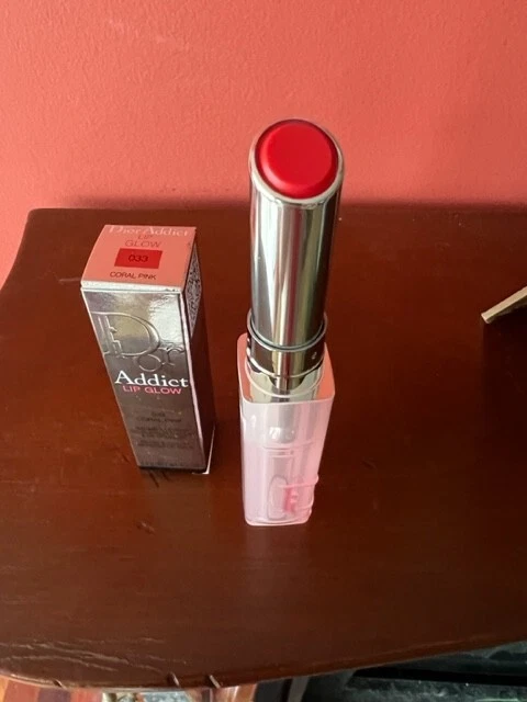 dior addict lip glow coral sheer pink coral