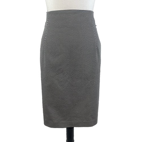 Falda Worthington Talla 16 Negro Blanco Lunares Recto Lápiz Rodilla Elástica Carrera - Imagen 1 de 9