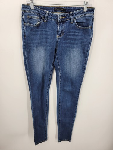 Prana Jeans Damen 6/28 Dark Faded Wash Tapered Blau Denim Five Pocket Stretch