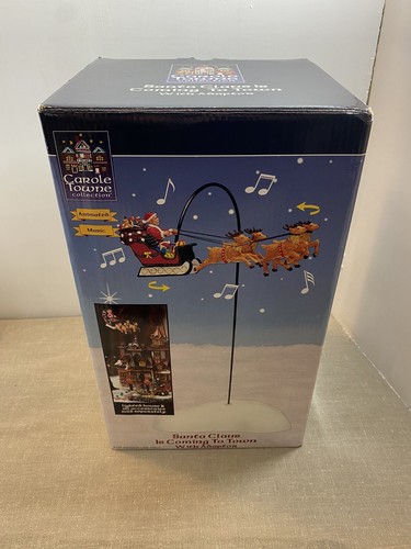 Lemax Villaggio di Natale Babbo Natale sta arrivando in città slitta volante 2003 34878 - Foto 2 di 6