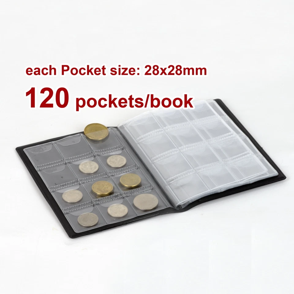 Coin Banknote Album Holder Storage Collection Collecting Stock Pocket Penny Book - image 4 of 4
