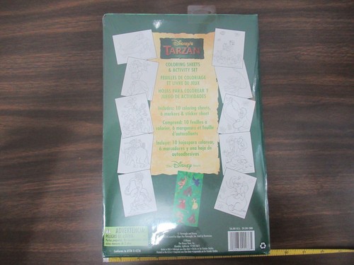 Disney Tarzan SEALED Coloring Sheets & Activity Set NEW SEALED - Picture 2 of 2