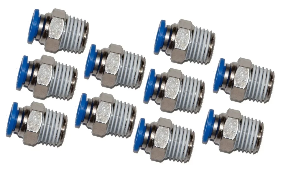 100 Pcs, Pneumatic 6mm OD Tube x 1/8" NPT Male Connector Push to Connect Fitting - Image 2 of 4