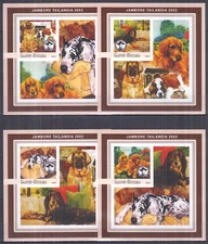 ST24Id. Guinea-Bissau - MNH - Animals - Dogs - 2003 - Imperf - Deluxe