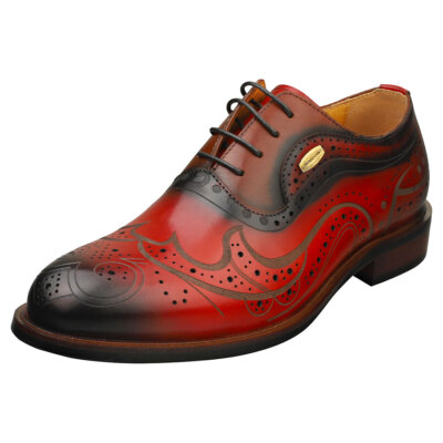 Laura Vita Ayan Mens Smart Shoes in Red