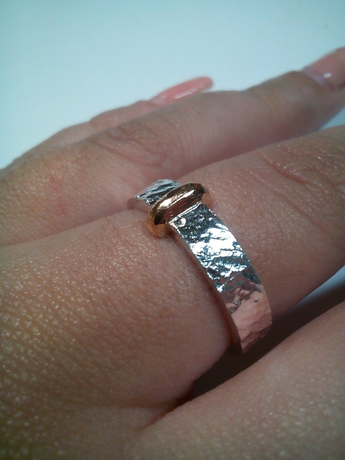 ring inspired by outlander Claire handmade in silver and rose gold Wybuchowe kupowanie tanie