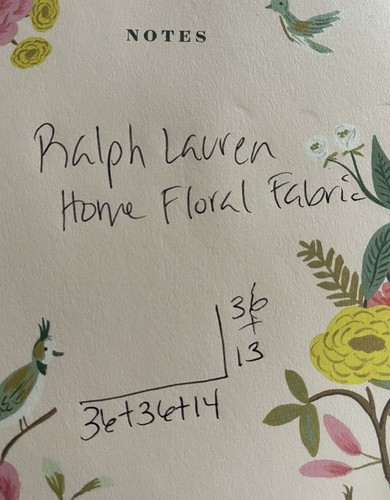 Ralph Lauren Home Floral Fabric Approx Measurements: 86”x49” (2+ Yards) - Picture 9 of 9