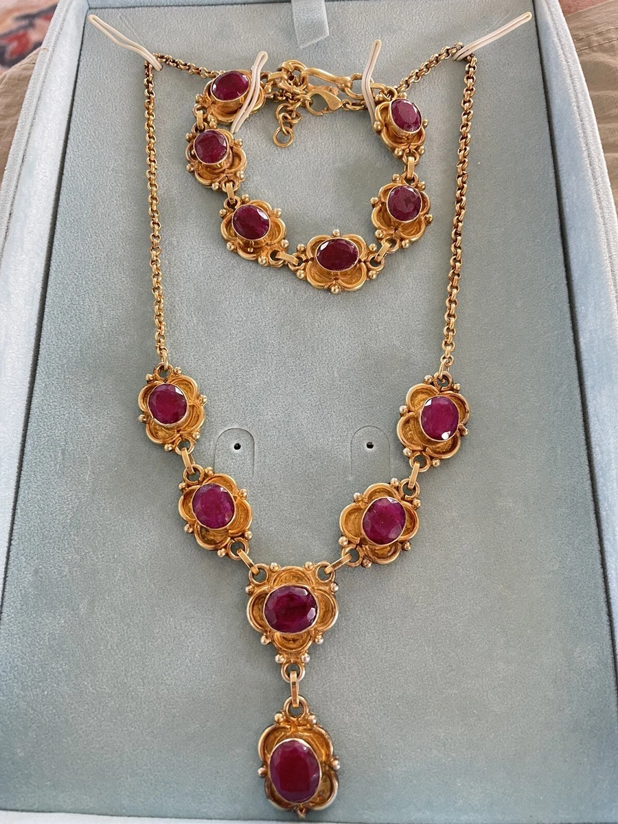 Ruby necklace cheap cost