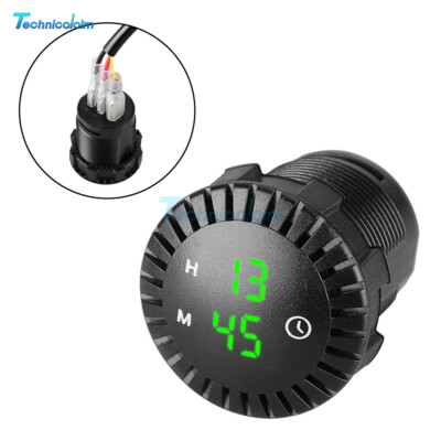 12V/24V Electronic Clock Automotive Car Boat Motorcycle Touch Digital Clock