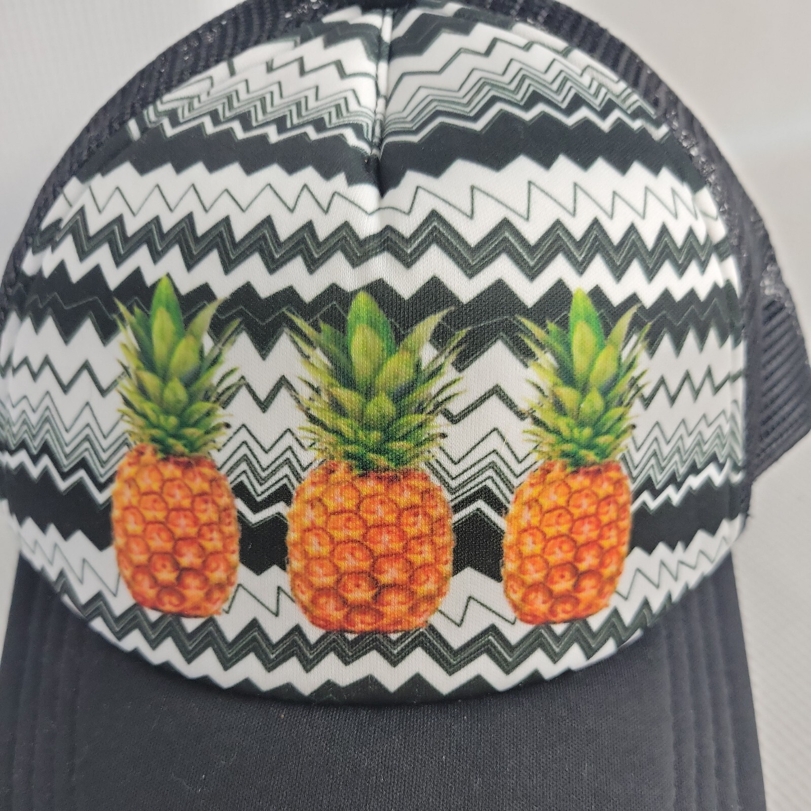 Pineapple Mosaic Hat Snapback Adjustable Baseball… - image 2