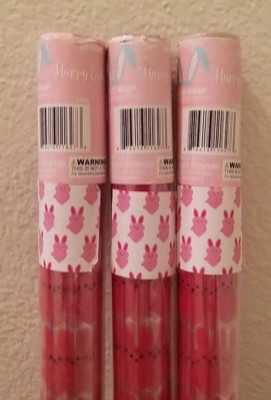 Easter Cellophane Wrap Roll 30''x 60'' Colorful Egg Cellophane Paper Cute Bunny