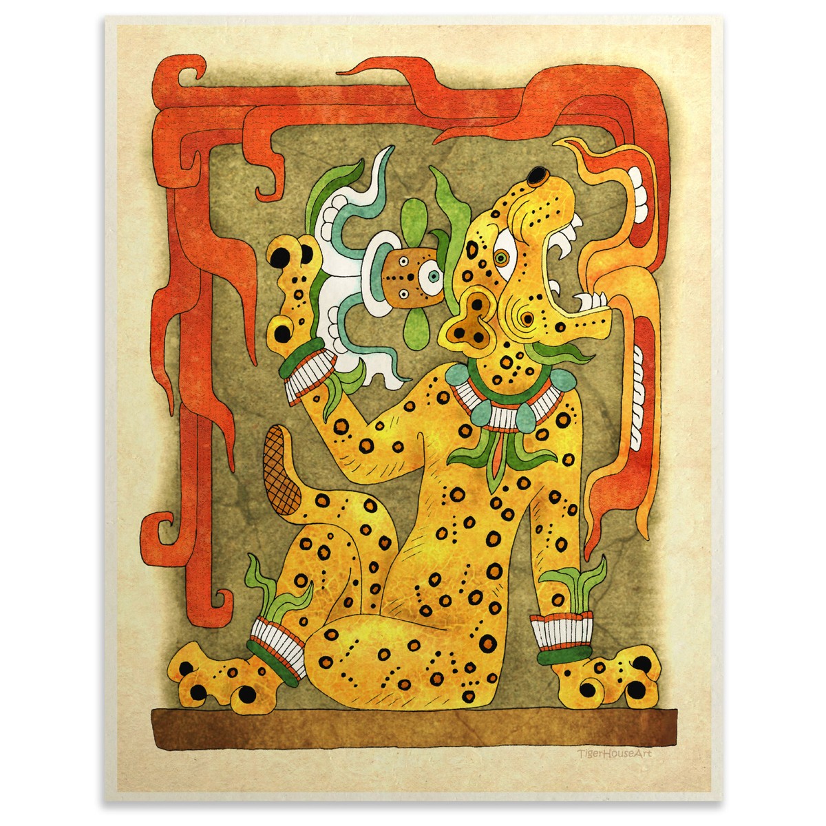 Mayan Jaguar God Tattoo