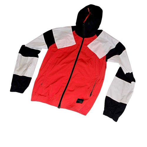 Rara Chaqueta de Equipo Adidas Rompevientos Roja Blanca Negra Cal Surf Pequeña - Imagen 4 de 9