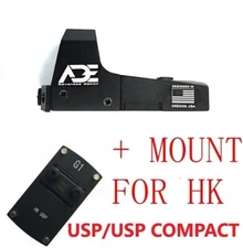 ADE RD3-006B GREEN Dot Reflex Sight Pistol + HK USP Tactical 9mm 45ACP 40 SW