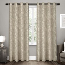 Exclusive Home Forest Hill Woven Room Darkening Blackout Grommet Top Curtain