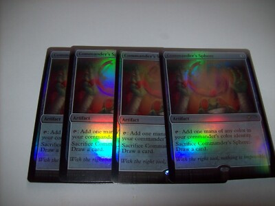 x4 MTG Commander's Sphere Draft Promo Foil Promo NM Playset Free Ship & Tracked