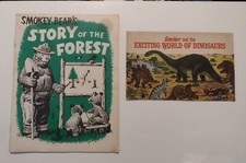 2 Vintage Retro Giveaway Booklets Sinclair Dinosaurs and Smokey Bear